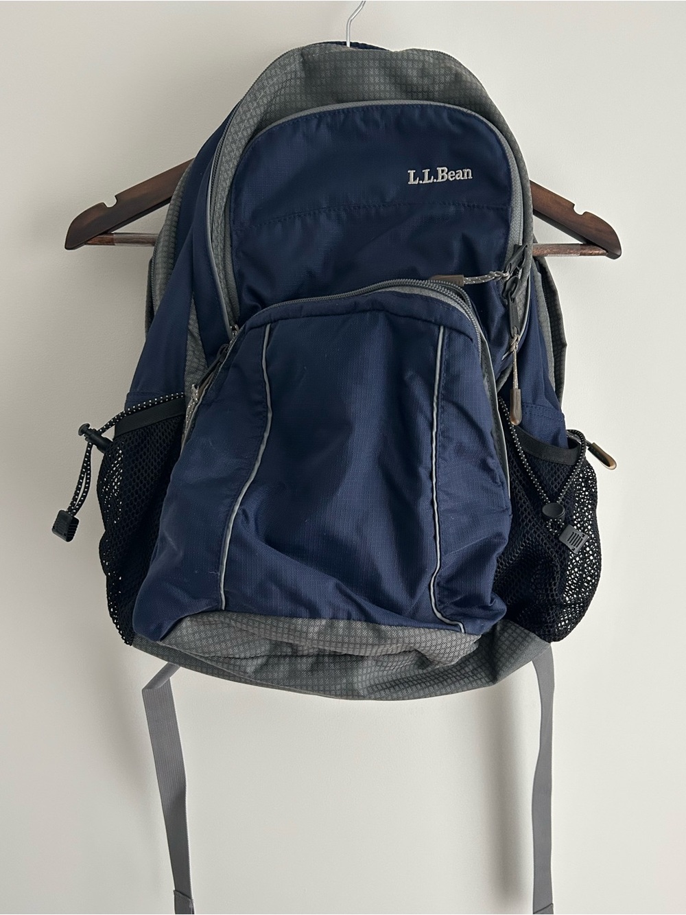 L.L. Bean Navy and Gray Backpack